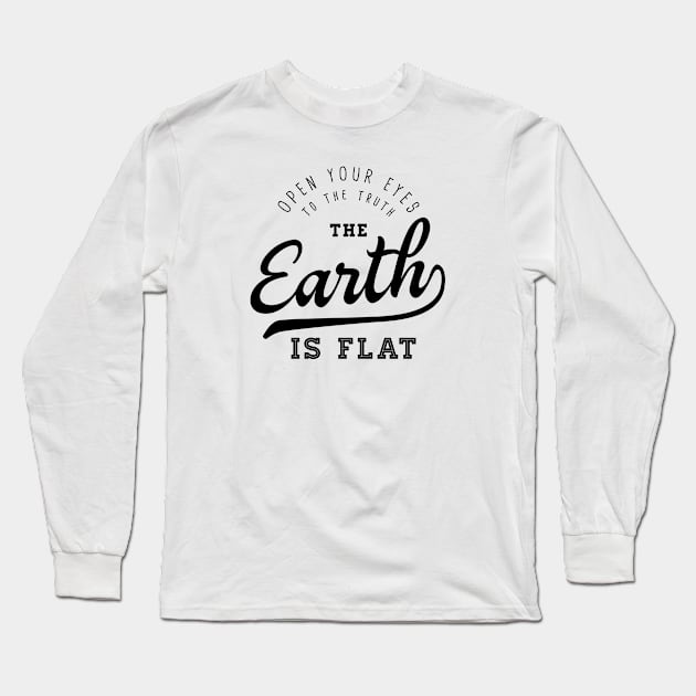 The Earth is Flat Long Sleeve T-Shirt by VeesTees